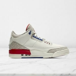 Buty Air Jordan 3 Retro Charity Game dla Ciebie na co dzień, wygodna amortyzacja Air-Sole, biel i niebieski, unisex, 136064-140