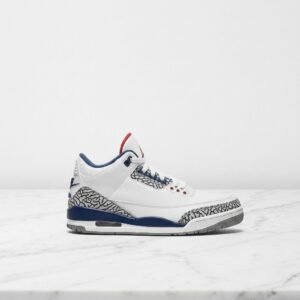 Buty Jordan 3 True Blue 2016 na co dzień, unisex, biało-niebieskie, wygodna skóra naturalna, 854262-106