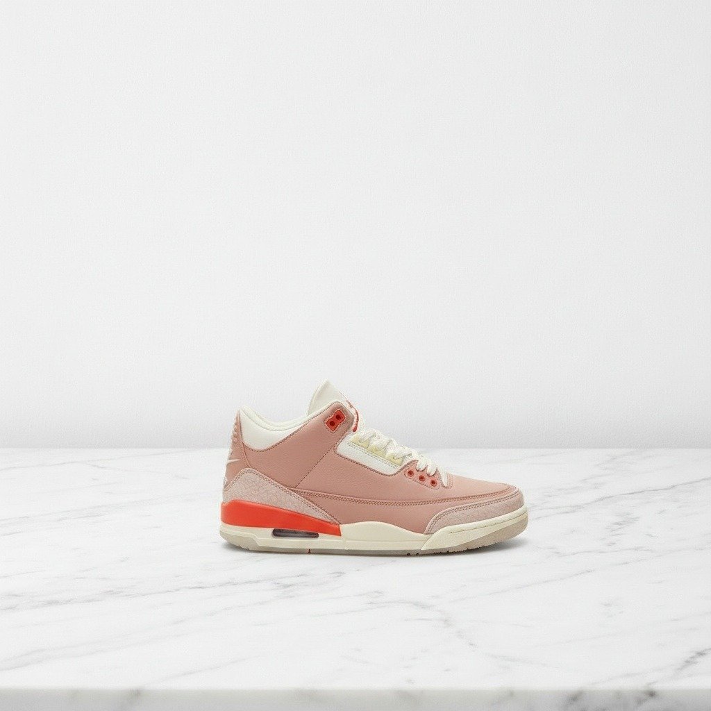 Buty Air Jordan 3 Retro Rust Pink, damskie, różowe, wygodne na co dzień, skóra, zamsz, CK9246-600