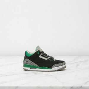 Buty męskie Air Jordan 3 Pine Green, wygodne sneakersy na co dzień, czarno-zielone, zamszowa cholewka, CT8532-030