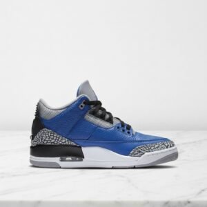 Buty Air Jordan 3 Retro Blue Cement, wygodne na co dzień, niebiesko szare, unisex CT8532-400