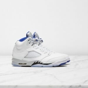 Buty Air Jordan 5 Stealth 2.0 na co dzień, męskie sneakersy biało-niebieskie, wygodna amortyzacja Air, DD0587-140