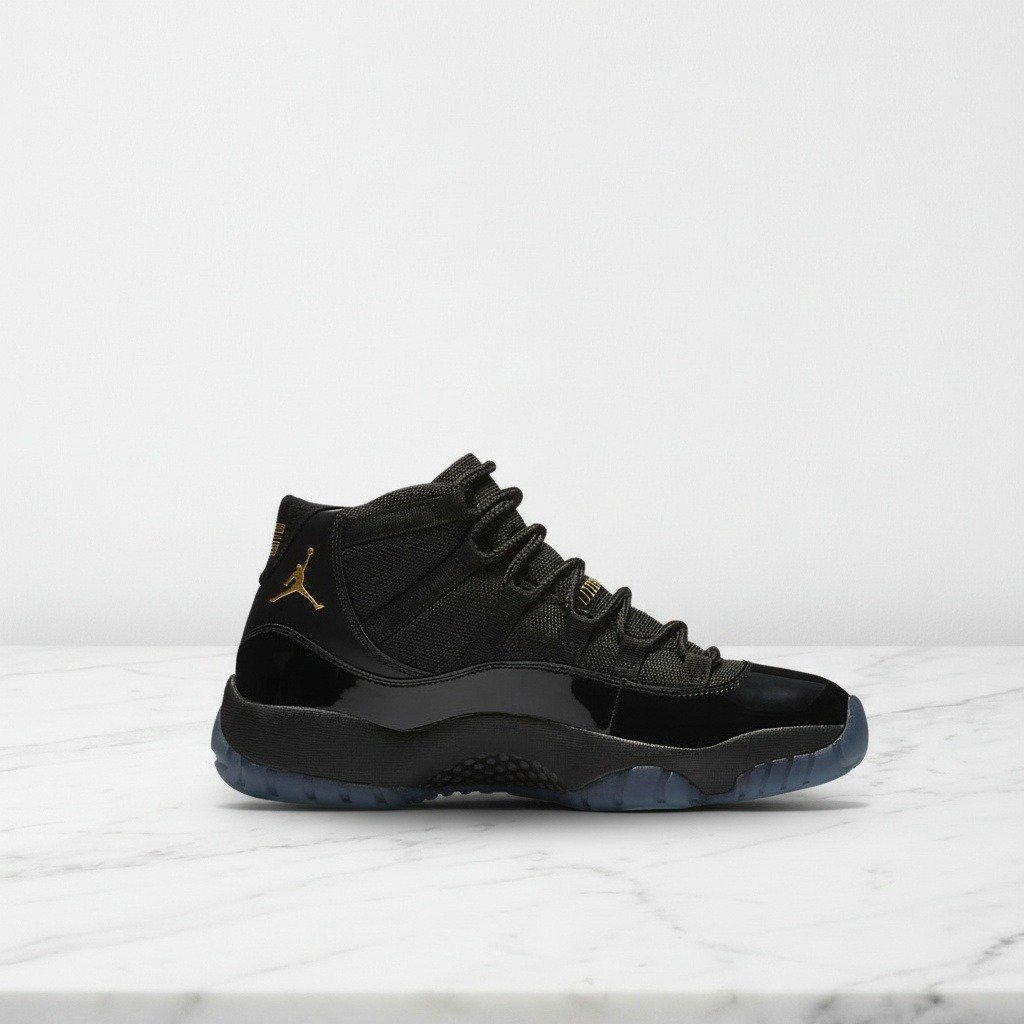 Buty Air Jordan 11 Gamma Blue na co dzień, unisex, czarne, wygodna amortyzacja 378037-006