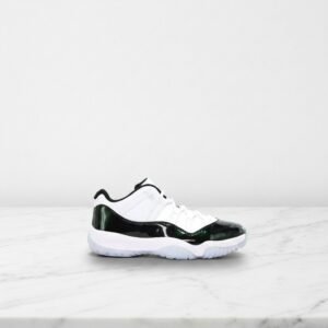 Buty Air Jordan 11 Low Easter na co dzień, unisex, wygodna amortyzacja Air, biało-zielone, skóra, 528895-145