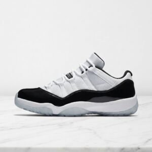 Buty Air Jordan 11 Low Concord na co dzień, unisex, wygodna amortyzacja Air, biało-czarne, pasują do wielu stylizacji 528895-153