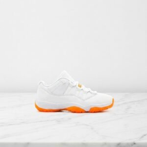 Buty Air Jordan 11 Low Citrus na co dzień, unisex, biel i pomarańcz, AH7860-139