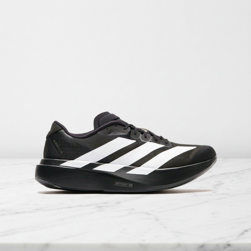 Buty adidas Adizero Evo SL czarno-białe, lekkie na co dzień, wygodna pianka Lightstrike Pro, sznurowane, unisex JP7149