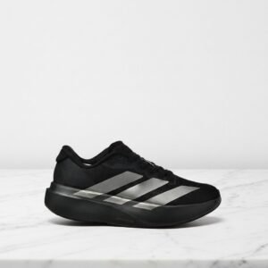 Adidas Adizero Evo SL, czarno srebrne sneakersy unisex na co dzień, lekka piana Lightstrike Pro, wygodne na cały dzień JP7147