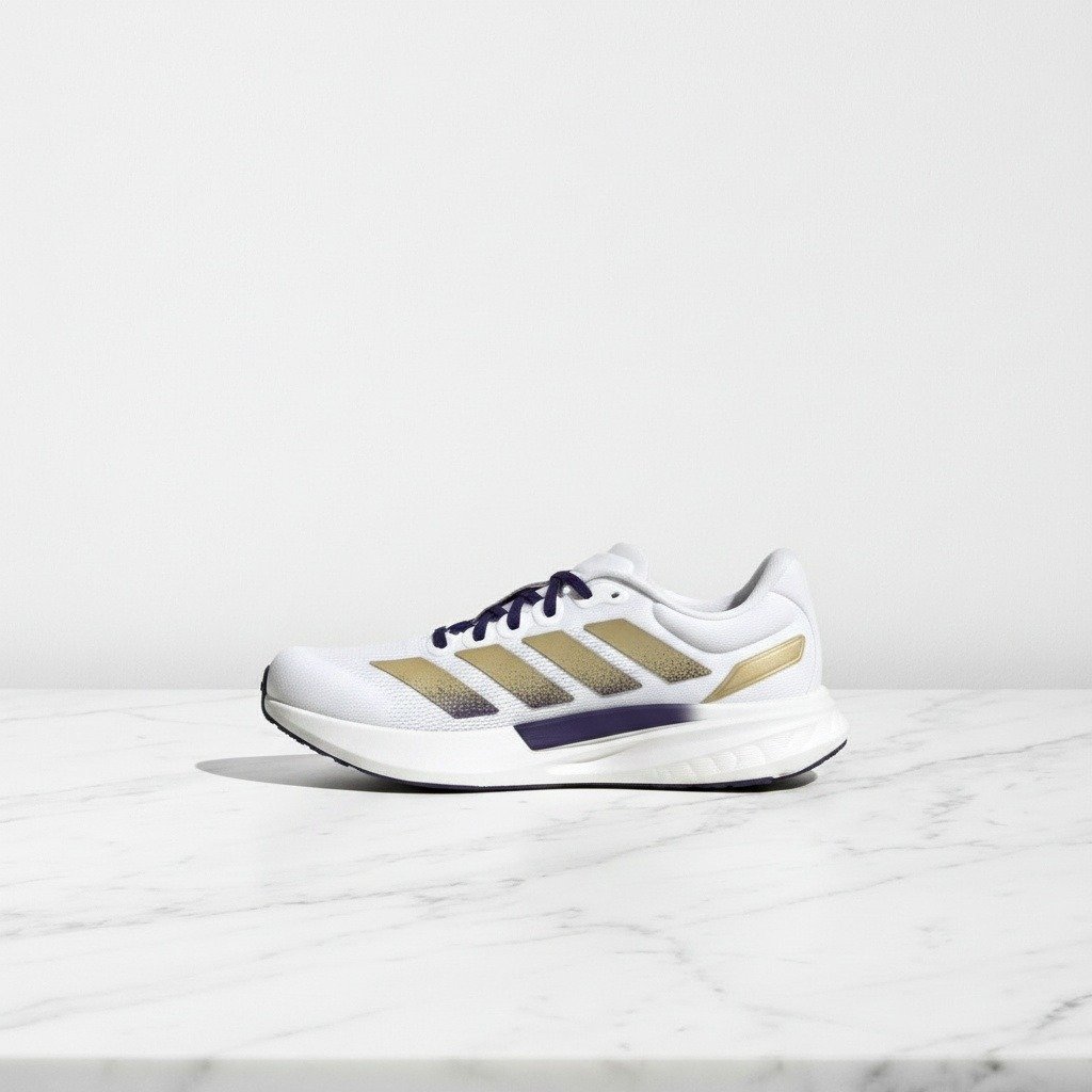 Buty męskie Adidas Adizero Evo SL w kolorystyce University of Washington, lekkie i wygodne na co dzień, biało-fioletowe JQ4578