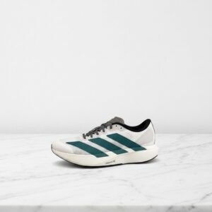 Buty Adidas Adizero Evo SL na co dzień, unisex, zielono-białe, lekka siatkowa cholewka, wygodna amortyzacja, sznurowane, JS4487