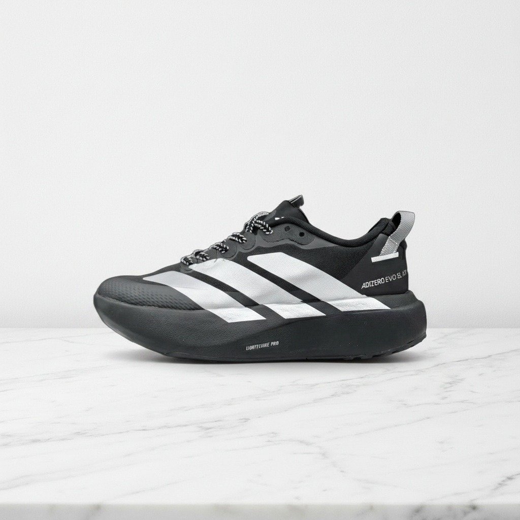 Buty sportowe na co dzień, Adidas Adizero Evo SL ATR Black/Silver Metallic, wygodne sneakersy unisex, czarne, do stylizacji casual KK2683