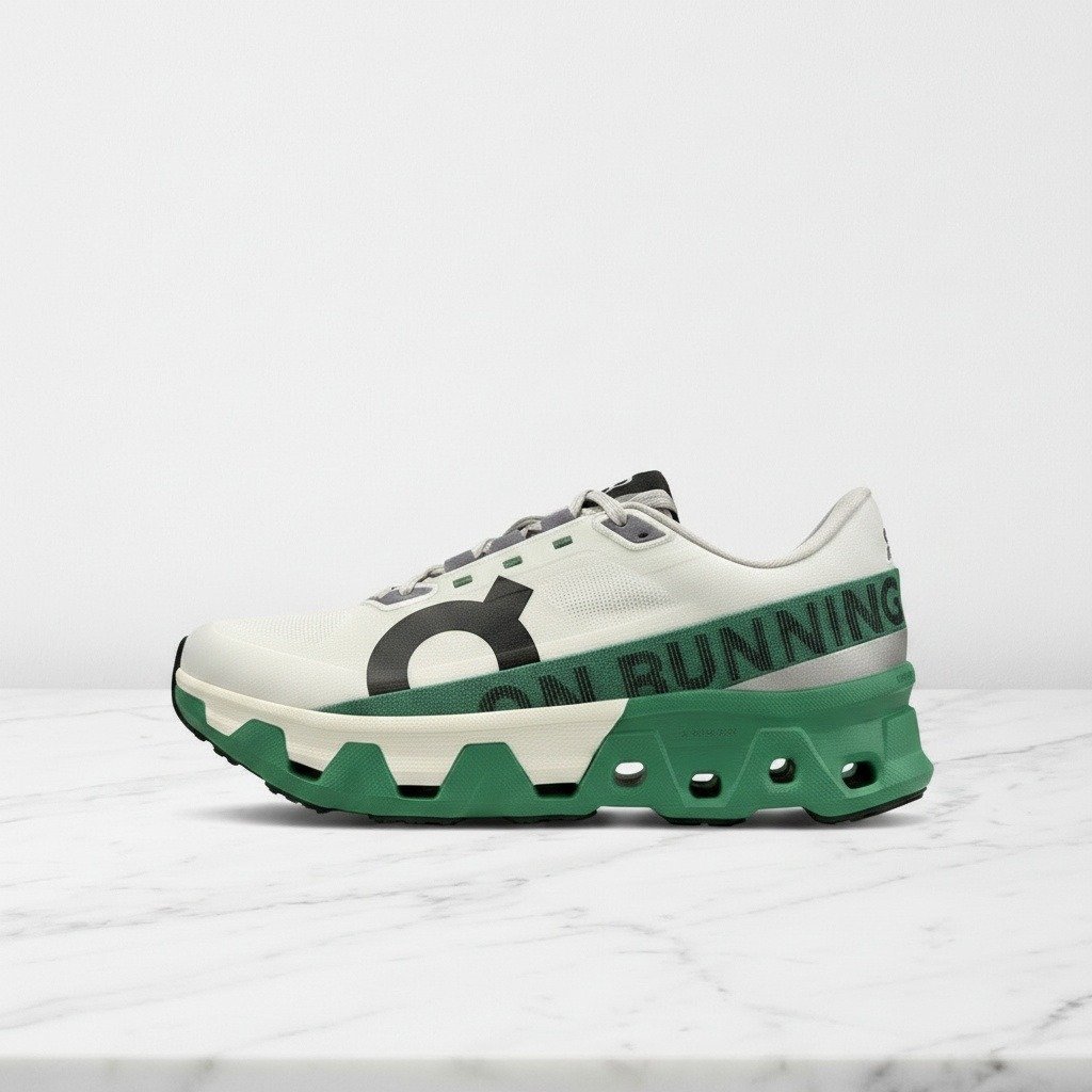 Buty On Cloudmonster Hyper White Mint na co dzień, unisex, lekka oddychająca cholewka, wygodna amortyzacja, biało zielone 3ME10130902