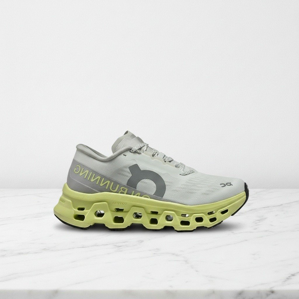 Buty ON Cloudmonster 3 Ivory Limelight na co dzień, wygodne sneakersy unisex, szaro limonkowe 3MG10053078