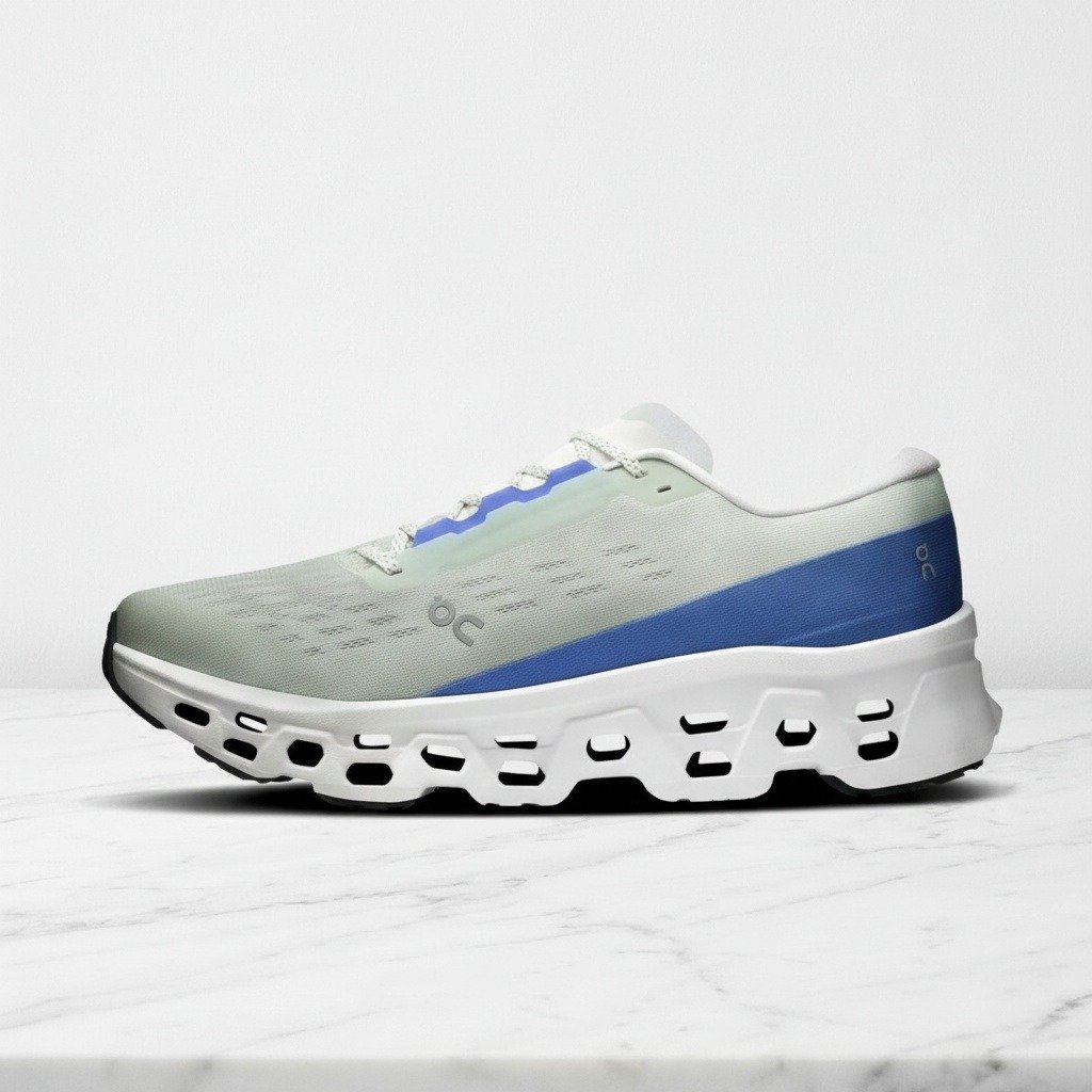Buty sportowe ON Cloudmonster 3 Iceberg Ivory na co dzień, wygodne sneakersy unisex, zielono niebieskie, 3MG10054726