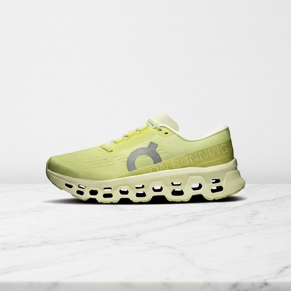 Buty do biegania ON Cloudmonster 3 dla niej i dla niego, żółto-kremowe, lekkie i wygodne na cały dzień, dzianina i siatka 3MG10054859