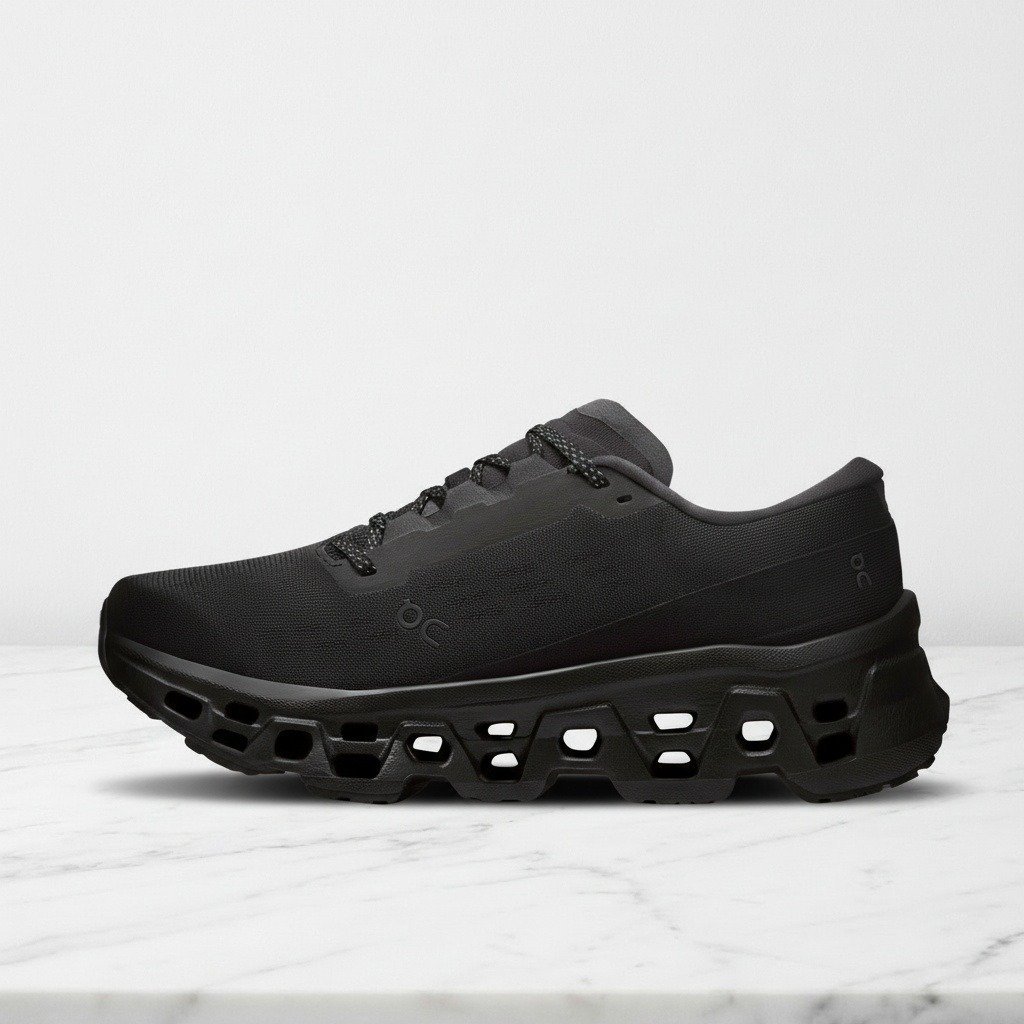 Buty do biegania ON Cloudmonster 3 Black, wygodne na co dzień, unisex, czarne, siatka i guma, 3WG10831043