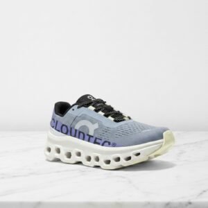Buty do biegania ON Cloudmonster Mist Blueberry, unisex, wygodne na co dzień, niebiesko-szare, oddychająca siatka 61-97784