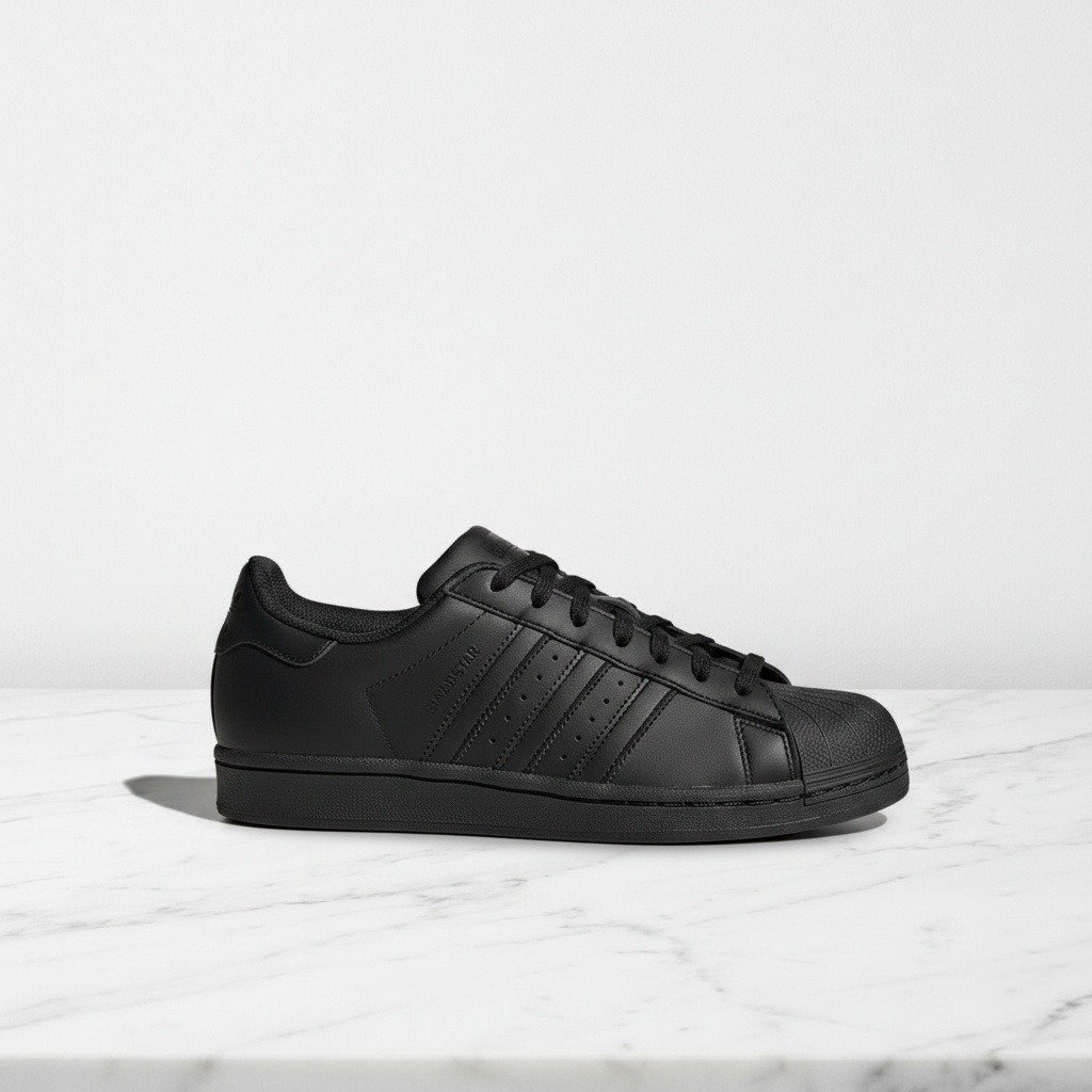 Adidas Superstar Triple Black na co dzień, wygodne sneakersy unisex w czarnym kolorze, pasują do wszystkiego EG4957