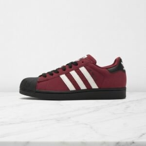 Buty Adidas Originals Superstar II dla ciebie na co dzień, wygodne frotte w środku, unisex, bordowo-czarne JQ3220