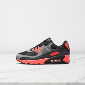 Buty na co dzień Nike Air Max 90 Kiss My Airs, wygodne sneakersy unisex, kolor czarny szary pomarańczowy, skóra i tkanina, DJ4626-001