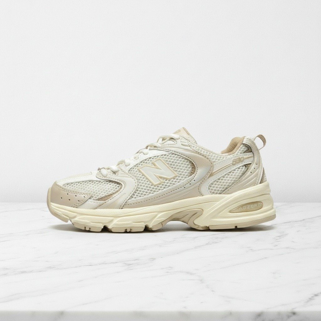Wygodne sneakersy New Balance 530 Bone dla niej i dla niego, beżowe, na co dzień, tekstyl i skóra MR530AA-41