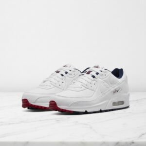 Buty Nike Air Max 90 dla ciebie na co dzień, unisex, biało granatowe, skóra i siatka, wygodne na cały dzień, DJ5414-100