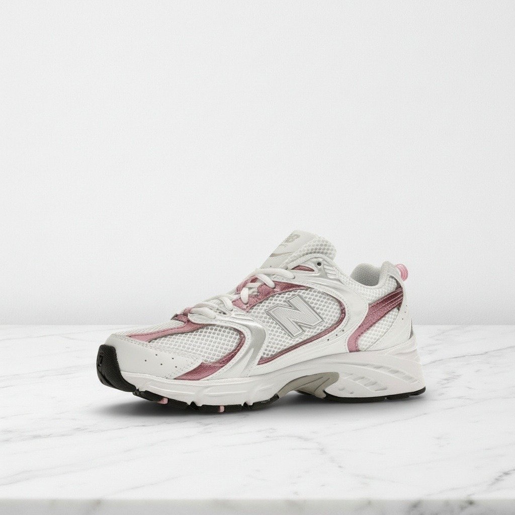 Wygodne sneakersy New Balance 530 White Pink na co dzień, unisex, biało różowe, lekka siatka i syntetyk, MR530PK