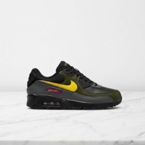 Buty Nike Air Max 90 Gore-Tex na jesień i zimę, wygodne sneakersy unisex, czarno szare, DJ9779-001