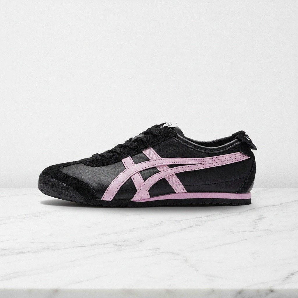 Buty damskie na co dzień, Onitsuka Tiger Mexico 66 Patou Black Pink, czarno-różowe, 1183C380-001