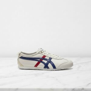 Onitsuka Mexico 66 na co dzień, wygodne sneakersy damskie w bieli i czerwieni, idealne do jeansów 1183C692-100