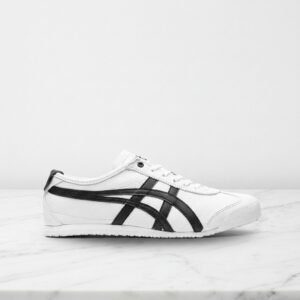 Buty Onitsuka Mexico 66 White Black na co dzień, wygodna amortyzowana wkładka, skóra, unisex, D508K-0190