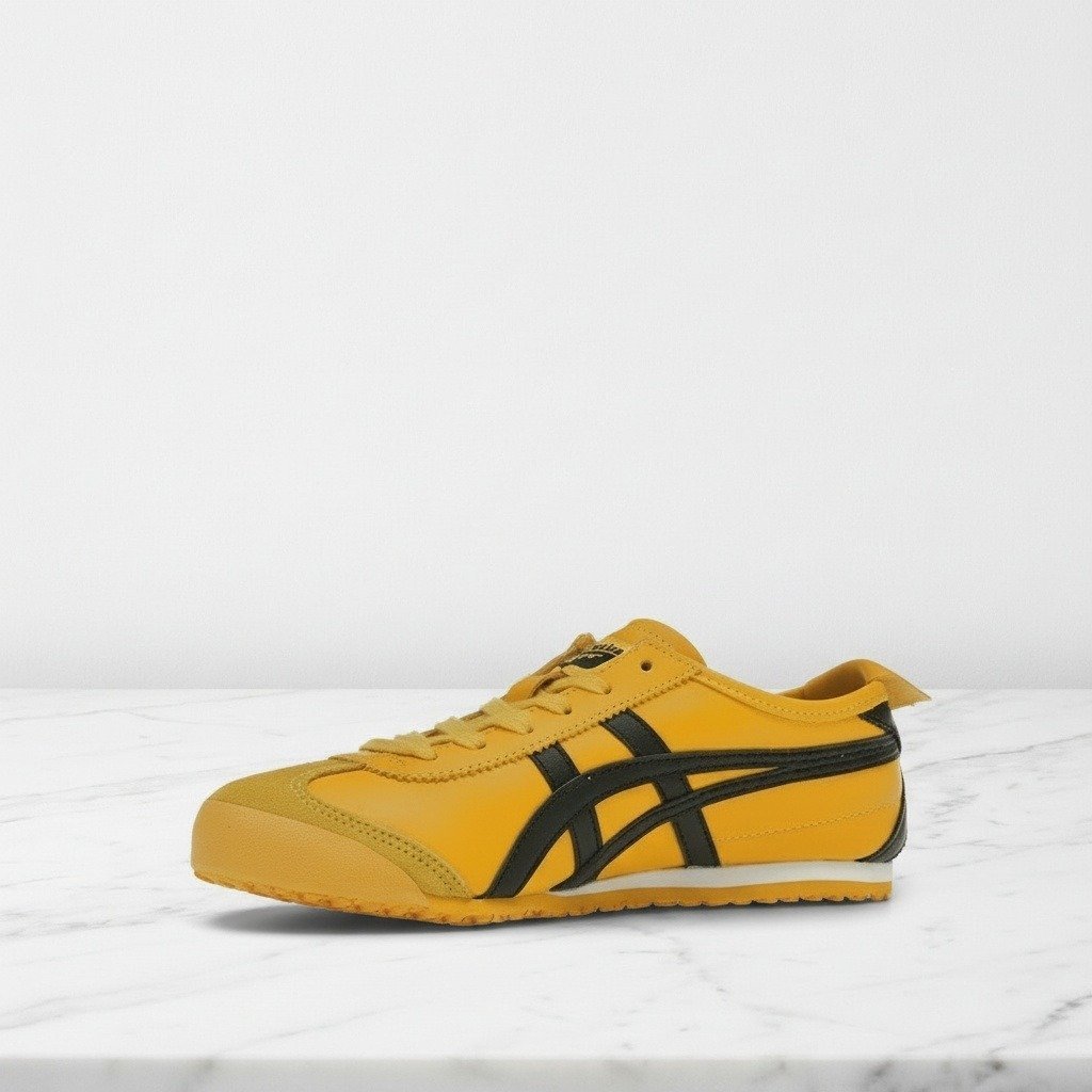 Buty Onitsuka Mexico 66 Kill Bill 2015 na co dzień, żółto-czarne, skóra i zamsz, unisex, DL408-0490