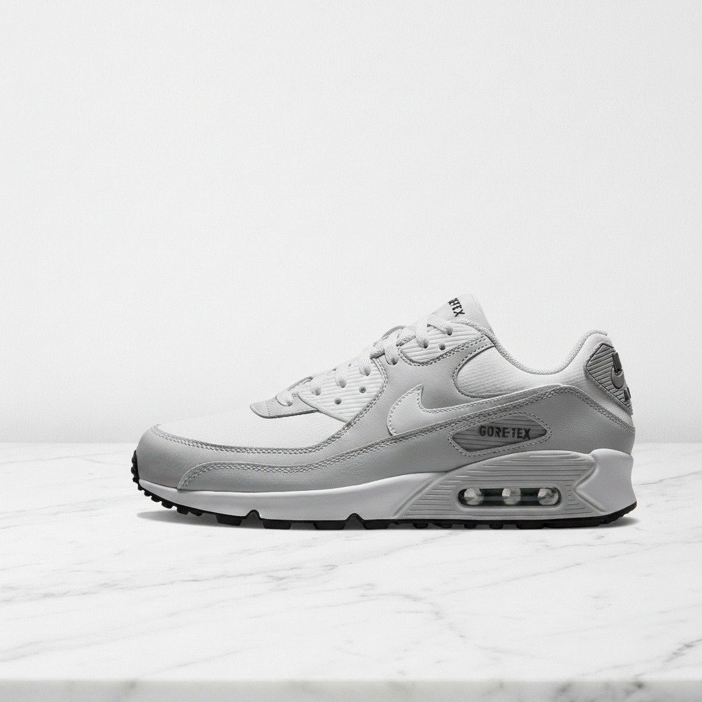 Buty Nike Air Max 90 Gore-Tex w kolorze Photon Dust, wygodne sneakersy unisex na co dzień, szare z bielą, DJ9779-003