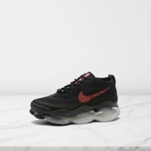 Nike Air Max Scorpion Flyknit SE na co dzień, wygodne sneakersy unisex, czarno-różowe, miękki chenille DZ0799-001