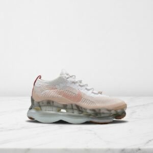 Nike Air Max Scorpion Flyknit damskie buty na co dzień, kolor biało-beżowy Leap High, wygodna dzianina i amortyzacja Air Max FD4339-180