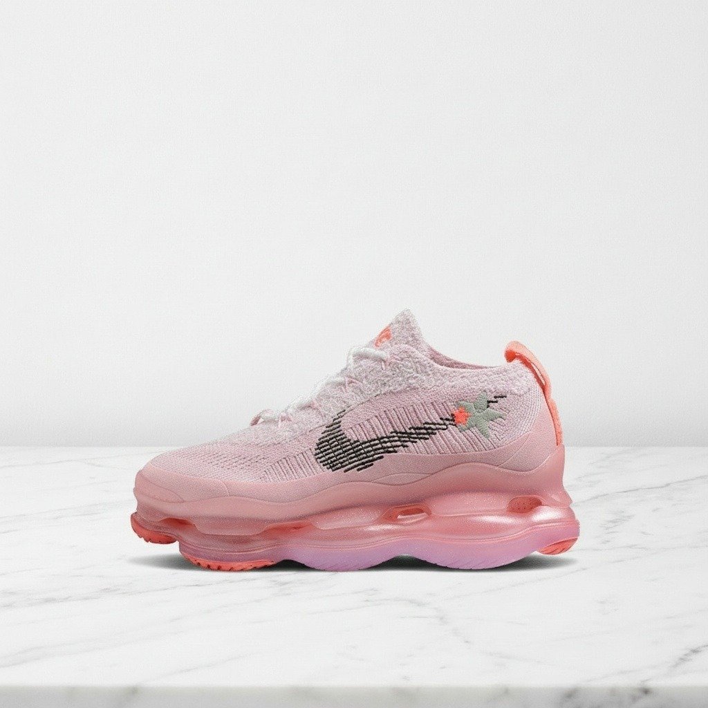 Nike Air Max Scorpion Flyknit na co dzień, damskie buty różowo koralowe, lekkie i wygodne, idealne do stylizacji casual FN8925-696