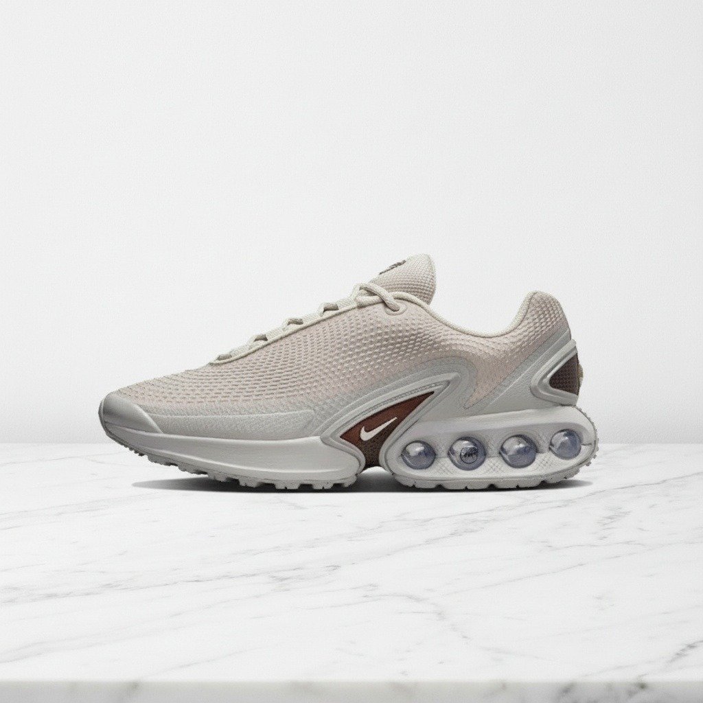 Nike Air Max Dn Light Orewood Brown, wygodne sneakersy unisex na co dzień, beżowo-szare, komfort na cały dzień, FJ3145-101