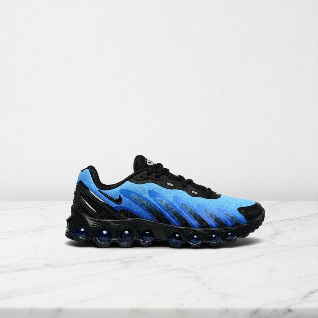 Buty sportowe na co dzień, Nike Air Max DN8, niebiesko czarne, wygodna niska cholewka, męskie FQ7860-001