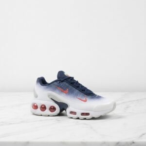 Nike Air Max Dn, wygodne sneakersy męskie na co dzień, biało czerwono srebrny kolor, dla niego FV2250-100