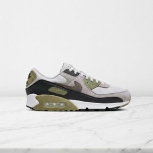 Buty Nike Air Max 90 Light Bone Neutral Olive na co dzień, unisex, wygodna amortyzacja Max Air, beżowo-zielone, zamsz i tkanina DM0029-011
