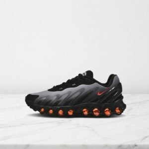 Nike Air Max DN8 dla niego, wygodne sneakersy męskie czarno szare z czerwonym akcentem, na co dzień HF7310-011