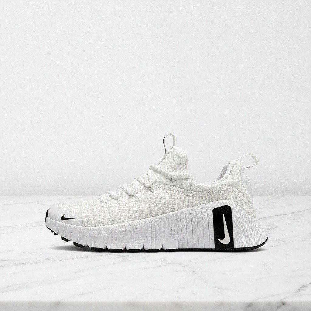 Nike Free Metcon 6 biało czarne, wygodne buty treningowe unisex na co dzień i na siłownię, FJ7127-101