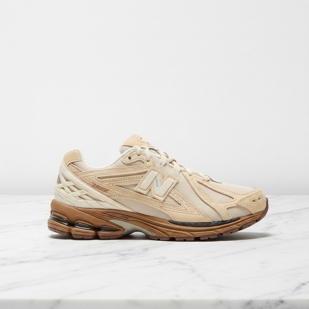Buty sneakersy unisex New Balance 1906R x Randomevent Rtv, beżowo brązowe, wygodne na co dzień, zamsz i siatka, M1906RRE