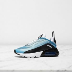Nike Air Max 2090 na co dzień dla niego, wygodne męskie sneakersy, błękit z czernią, siatka i syntetyk CT1091-400