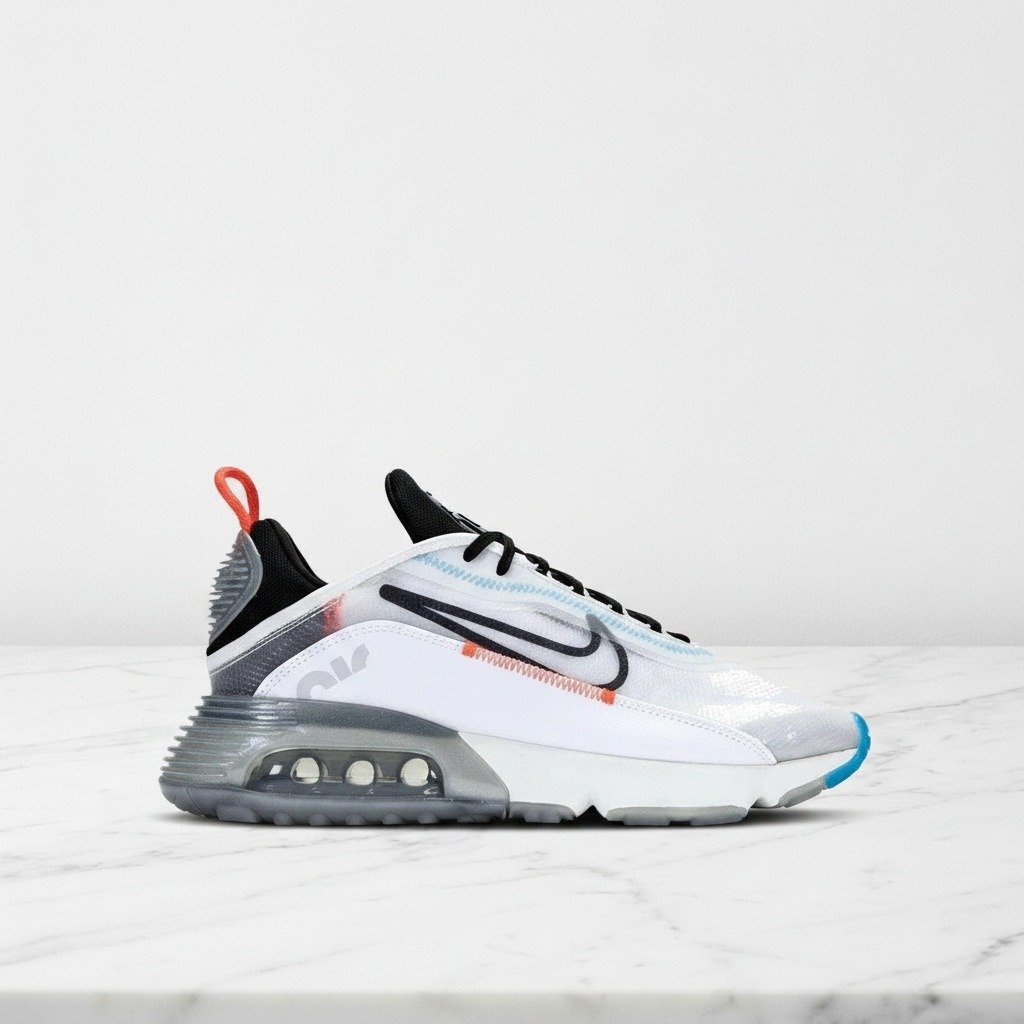 Nike Air Max 2090 Pure Platinum, buty na co dzień dla niego i dla niej, wygodna amortyzacja Air, biało czarne CT7695-100