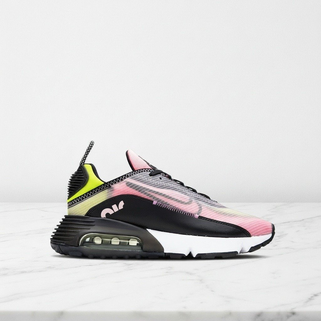 Buty damskie Nike Air Max 2090 Champagne Black, wygodne sneakersy na co dzień, miękka pianka i konstrukcja booty, różowo-czarne, CV8727-600