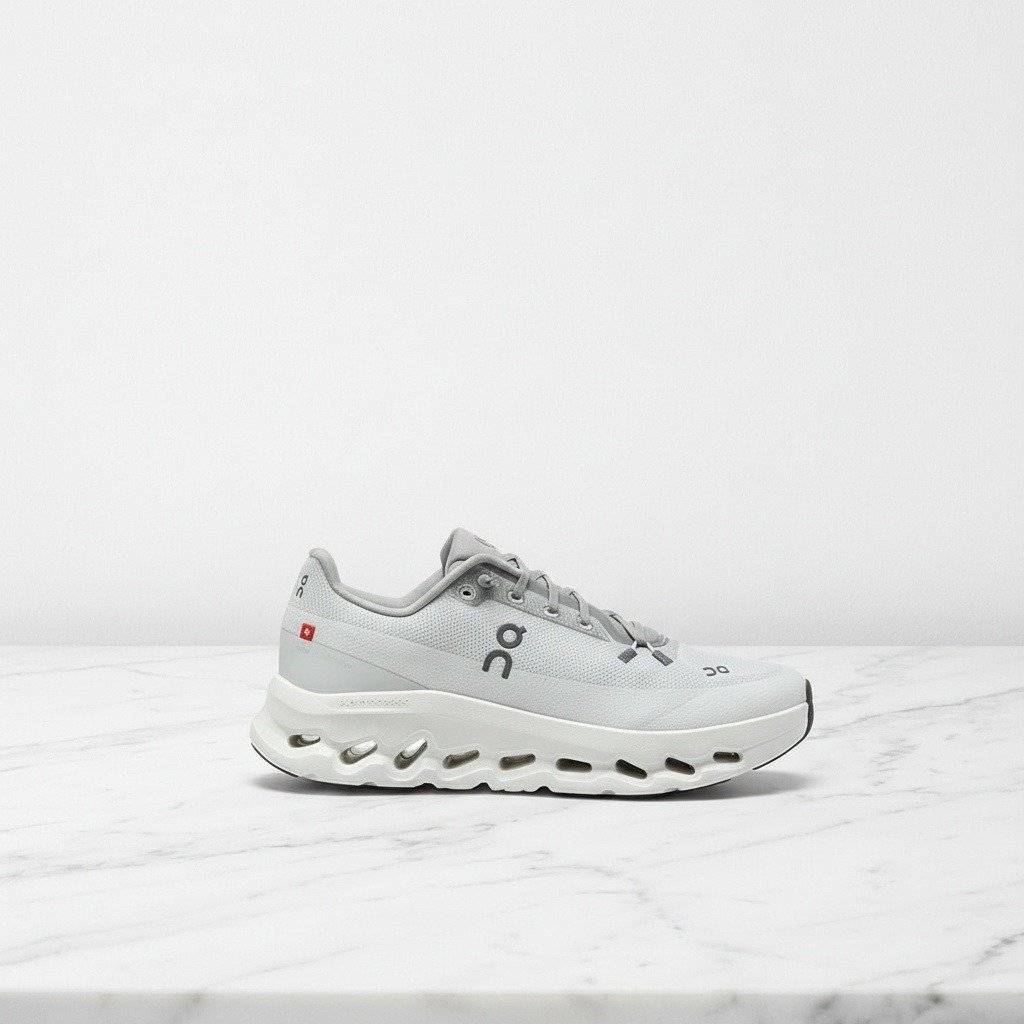 Wygodne sneakersy ON Cloudtilt Glacier Ice na co dzień, unisex, biało szare, tekstylny wierzch, do spodni i dresów, 3ME10103740