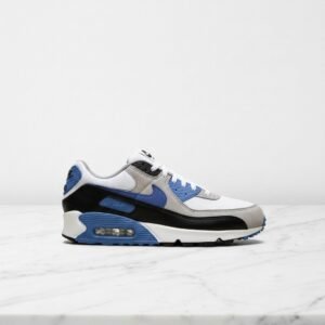 Buty męskie Nike Air Max 90 White Blue Crystal, wygodne na co dzień, biało niebieskie DM0029-122