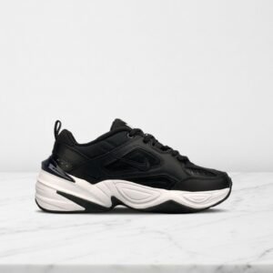 Buty Nike M2K Tekno dla niego i dla niej, czarno-białe, wygodne na co dzień, skóra i syntetyk, AO3108-003