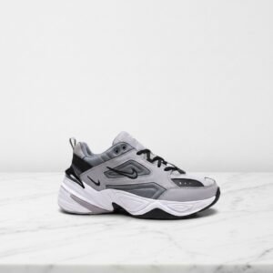 Buty Nike M2K Tekno Atmosphere Grey Black na co dzień, unisex, wygodne chunky sneakersy, szaro-czarne, AV4789-007